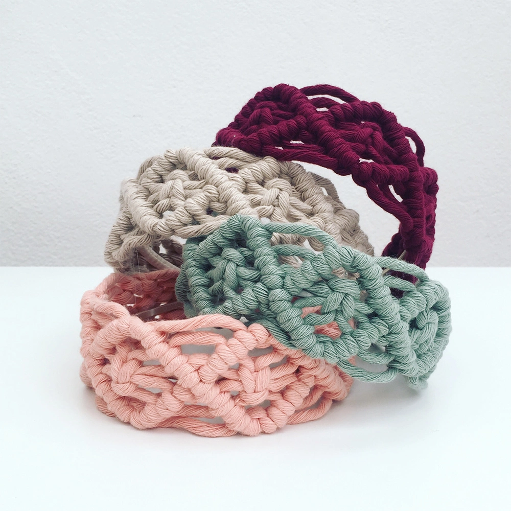 Diademas en macramé